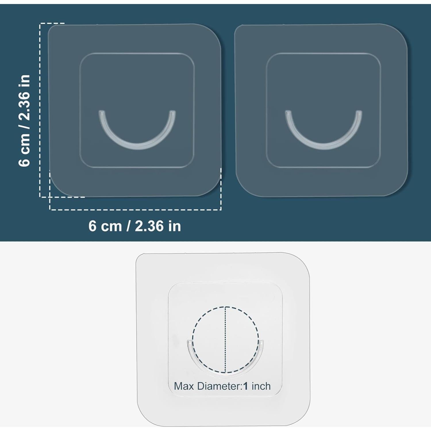 Soporte de Varilla de Cortina Adhesivo Goowin 6 Unidades 1"