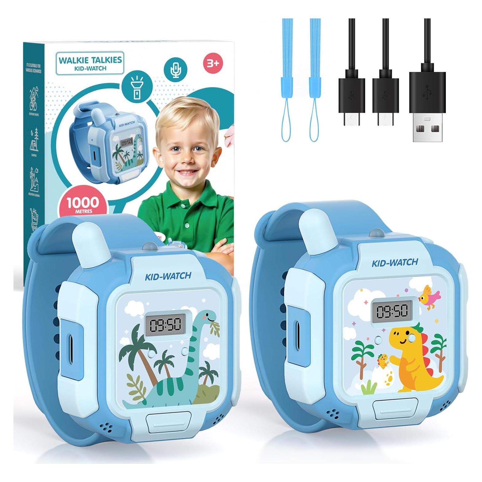 Walkie Talkies Recargables Turoytip para Niños Azul 2 Pcs