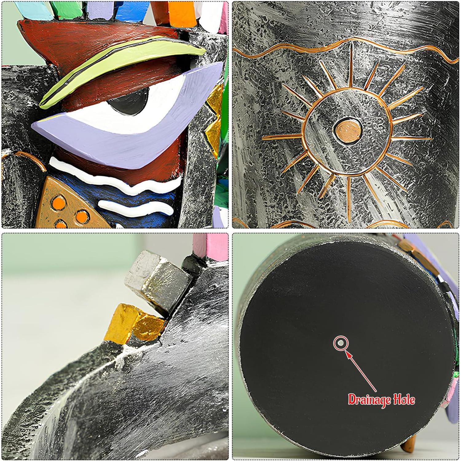 Maceta Abstracta de Cara Mrlikale 16.3 cm con Drenaje