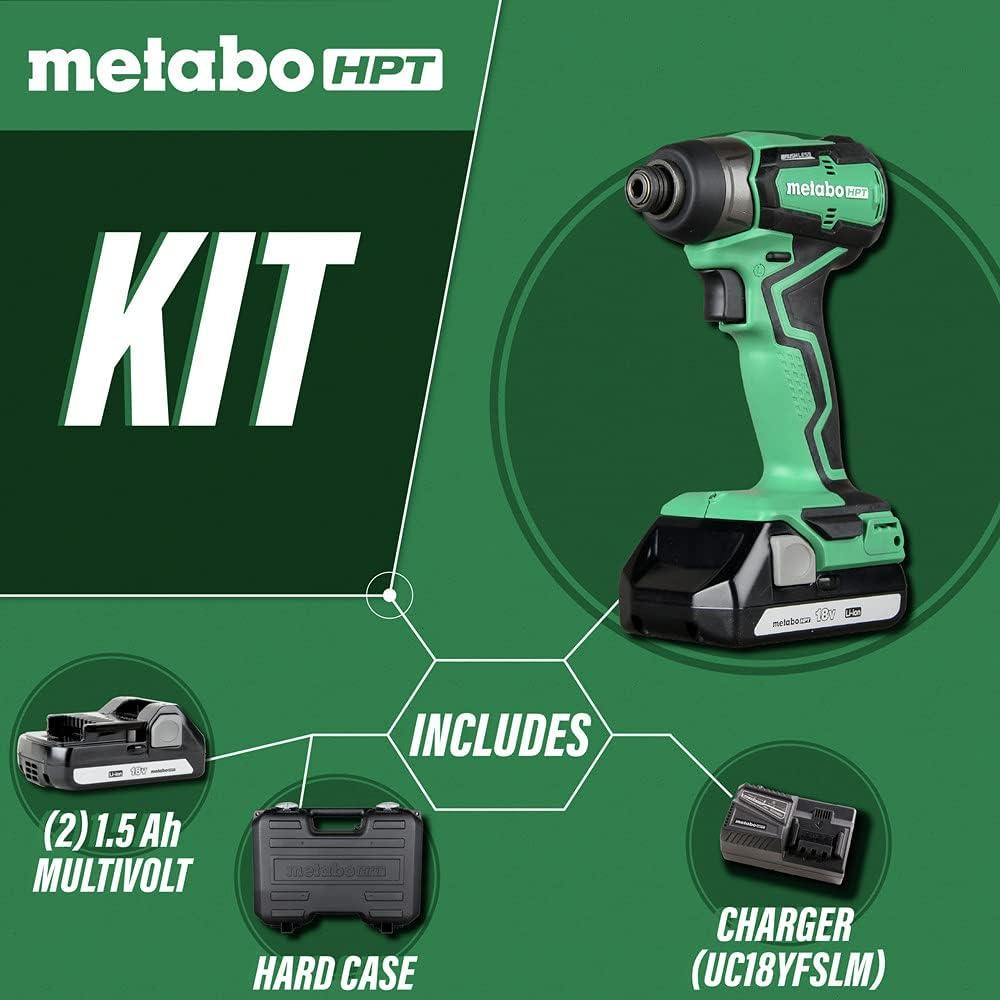 Destornillador de Impacto Inalámbrico Metabo HPT 18V WH18DDX