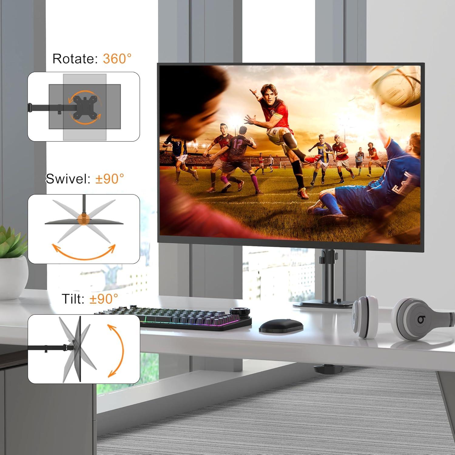 Soporte de Monitor Pholiten Ajustable 13-27 Pulgadas Negro