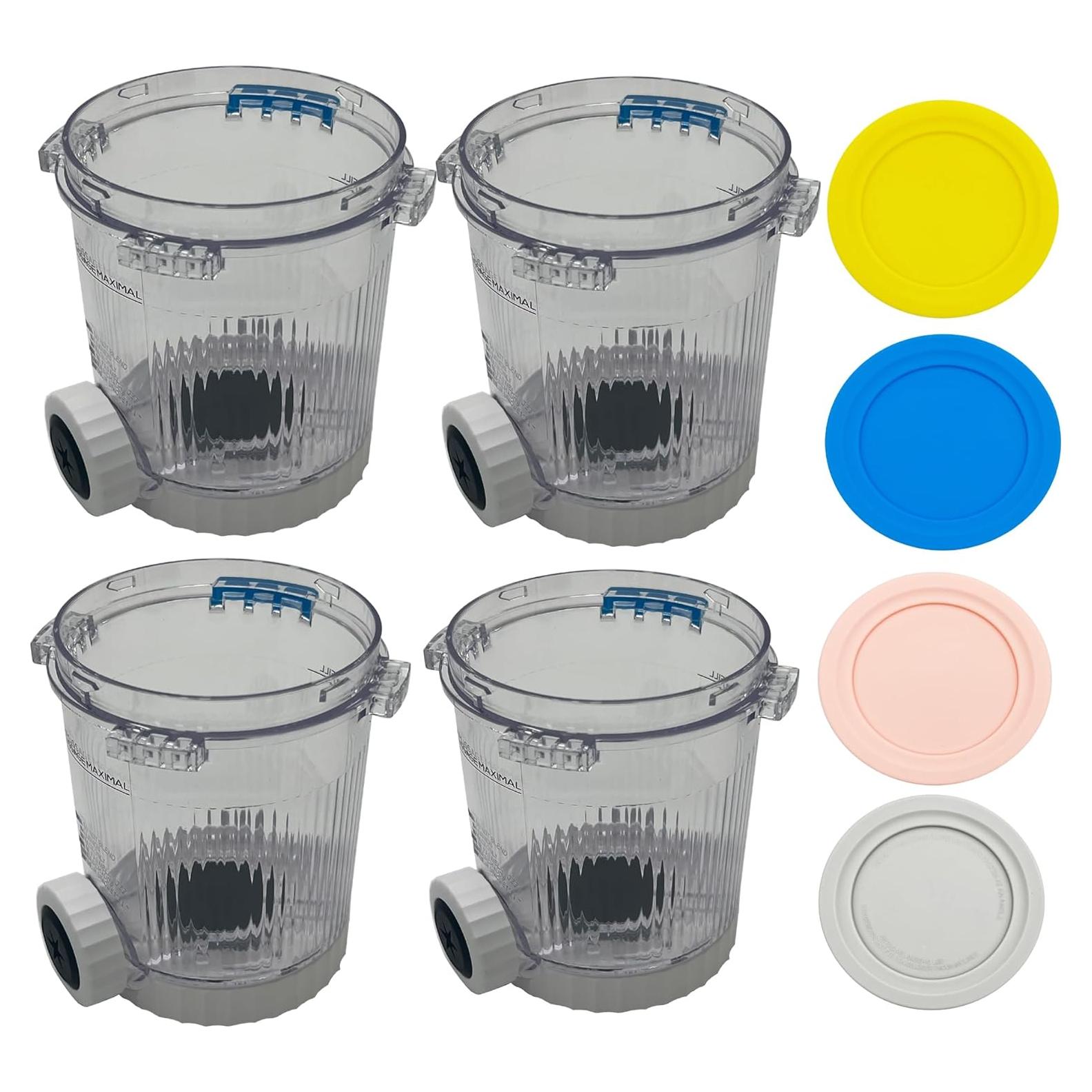 Packs de 4 Pints y Tapas CXQ para Ninja Swirl CREAMi