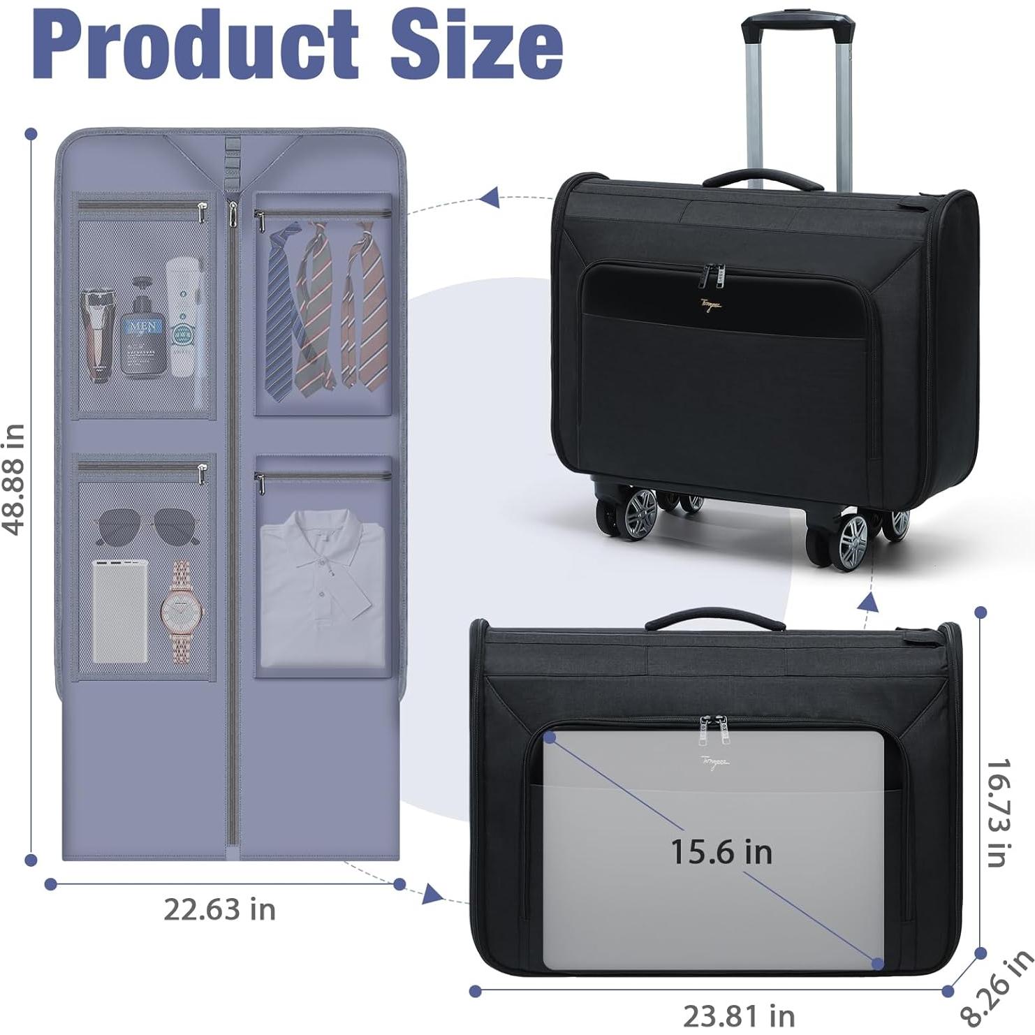 Bolsa Duffle con Ruedas Tonyeee 3 en 1 Negra 60.5x21x42.5cm