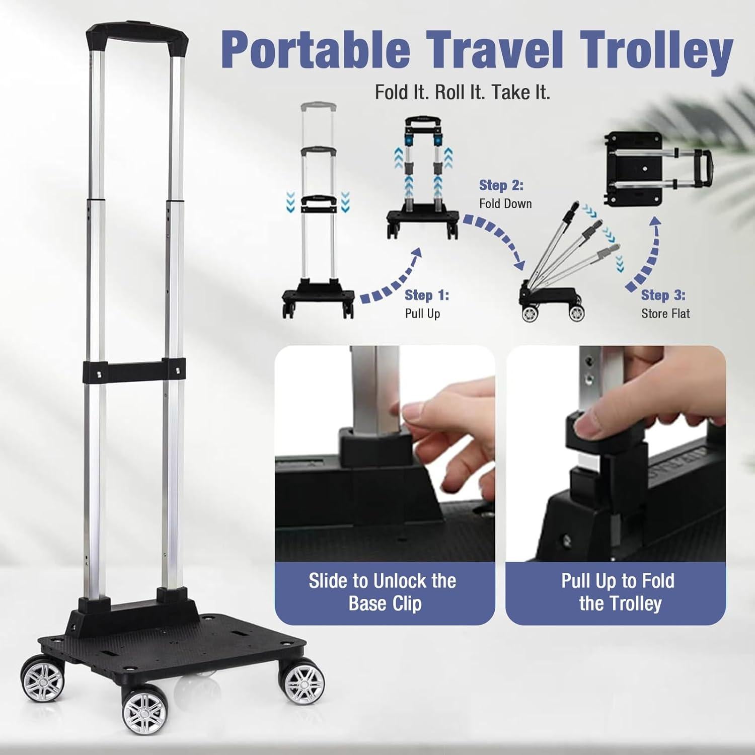 Bolsa Duffle con Ruedas Tonyeee 3 en 1 Negra 60.5x21x42.5cm