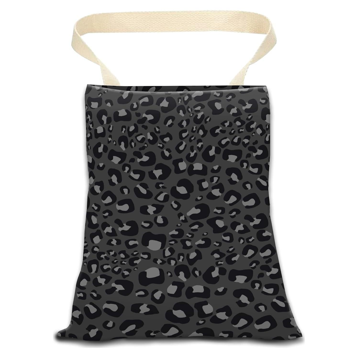Basurero de Auto Colgante ANKVRP Piel de Leopardo Negra