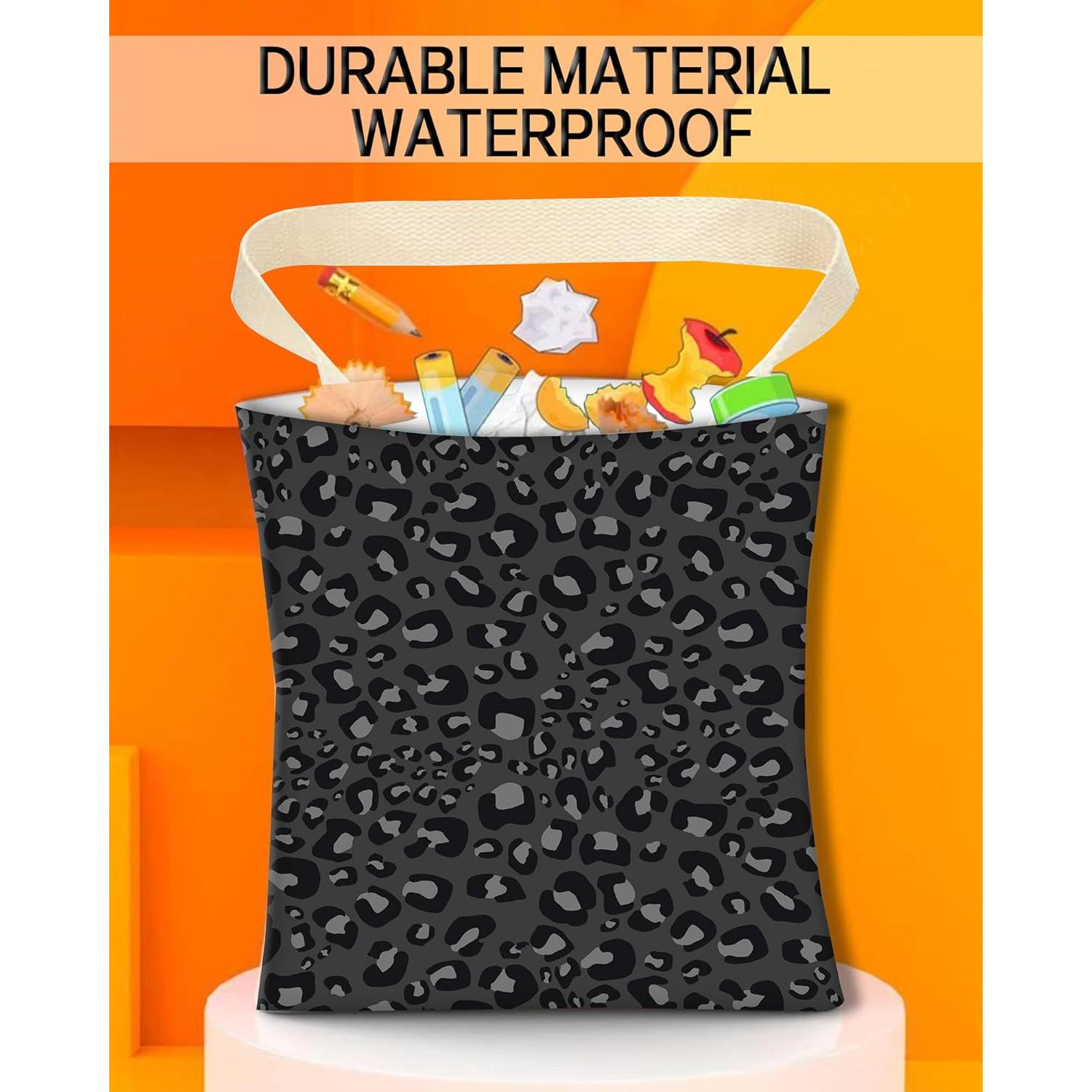 Basurero de Auto Colgante ANKVRP Piel de Leopardo Negra