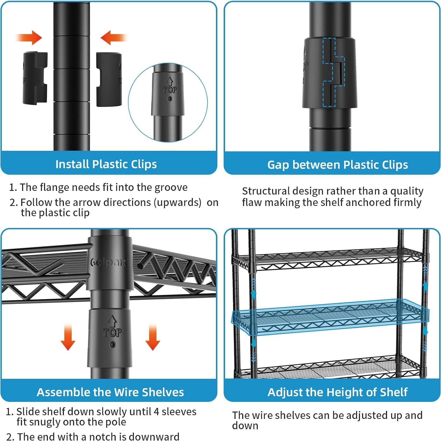 Estante sobre lavadora Golpart 2 niveles ajustable negro