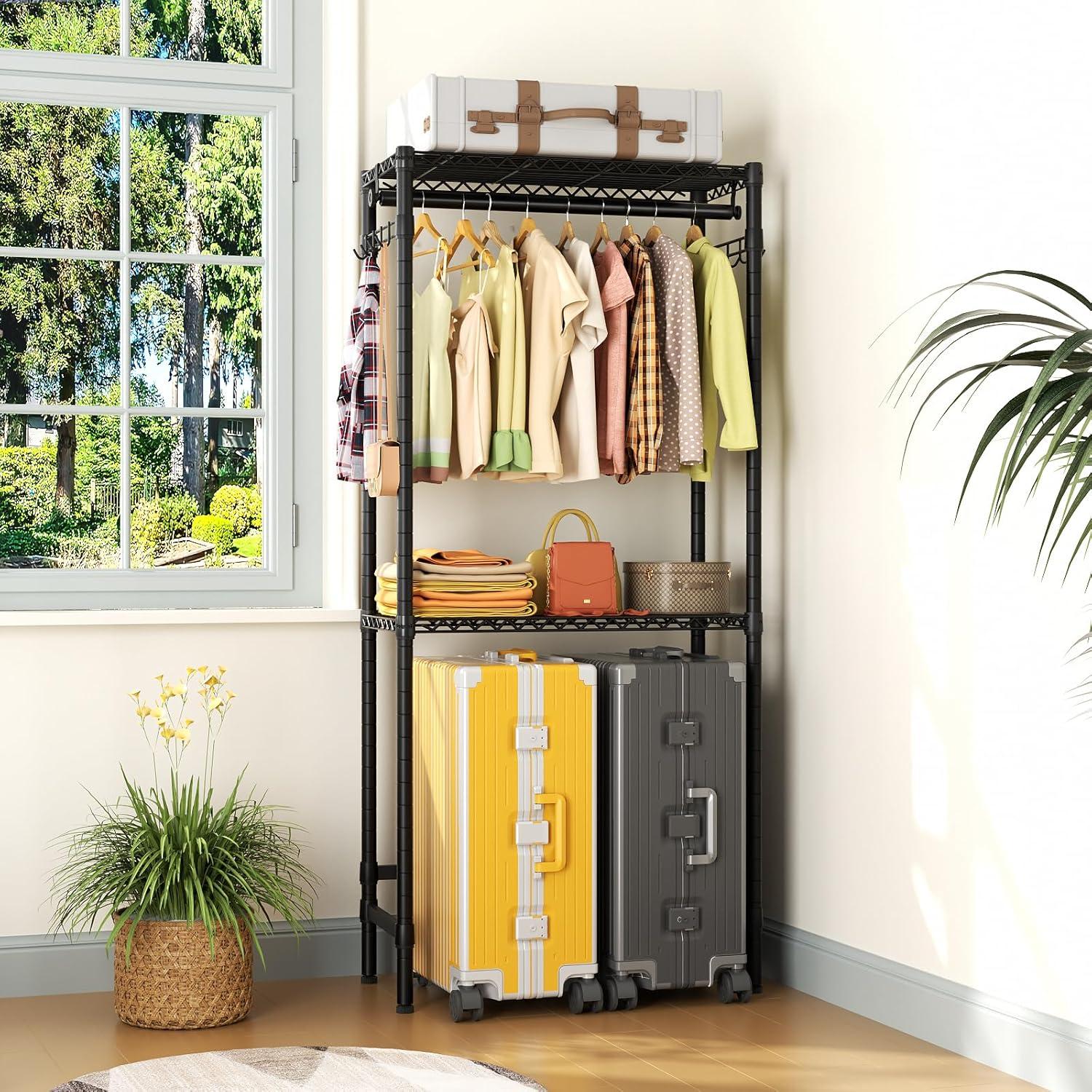 Estante sobre lavadora Golpart 2 niveles ajustable negro