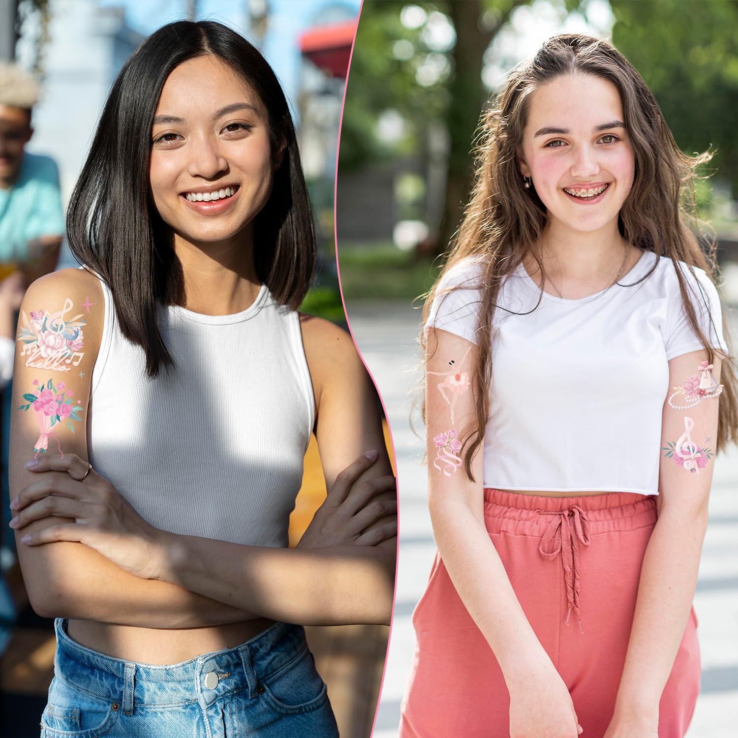 Tatuajes Temporales de Ballet Lovarywow - 200 Stickers para Niños