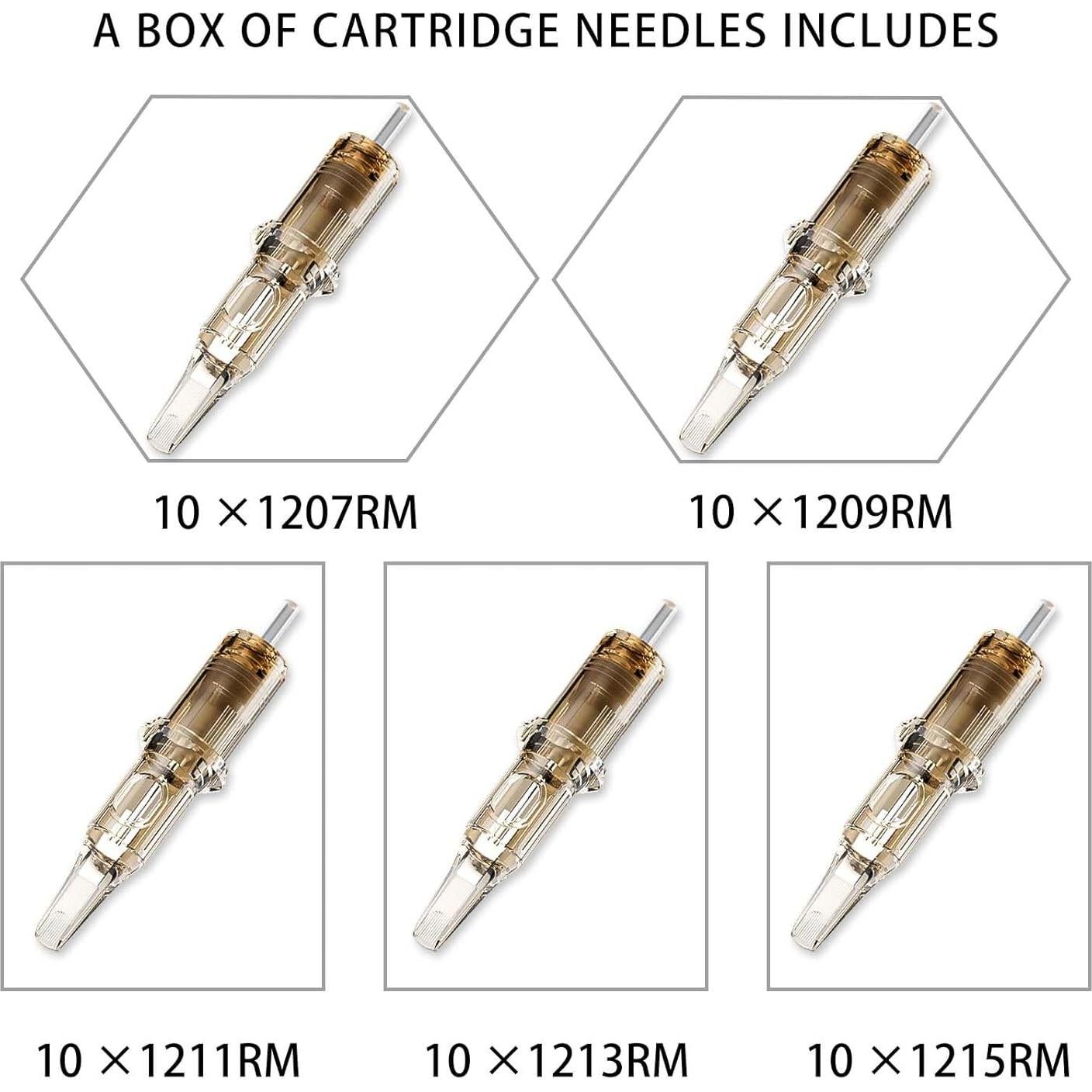 Agujas de Tatuaje Desechables BIGWASP 50pcs Curvas Magnum RM