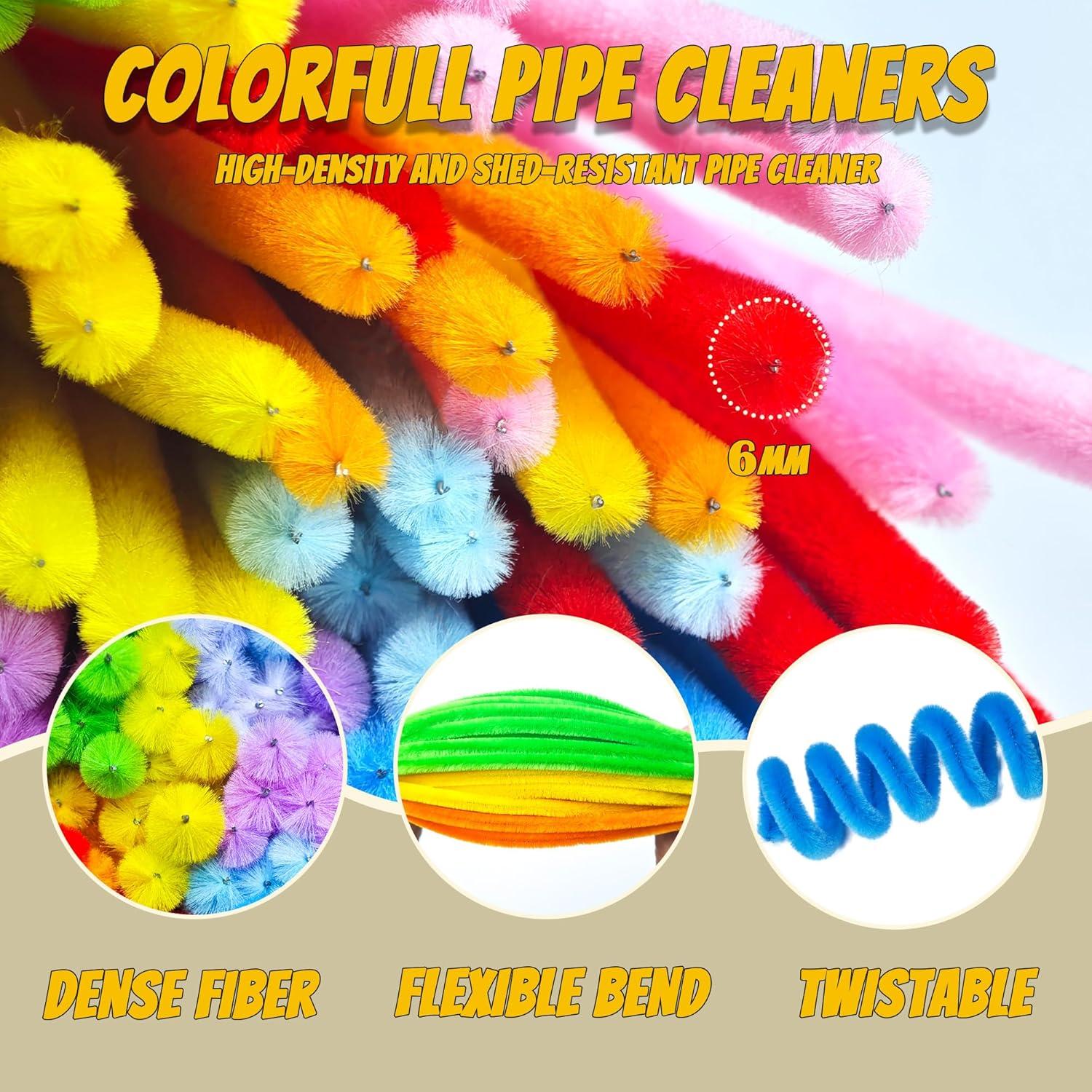 Kocopi 350 limpiapipas + 100 ojos autoadhesivos 25 colores