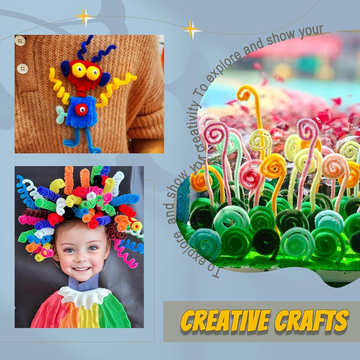 Kocopi 350 limpiapipas + 100 ojos autoadhesivos 25 colores