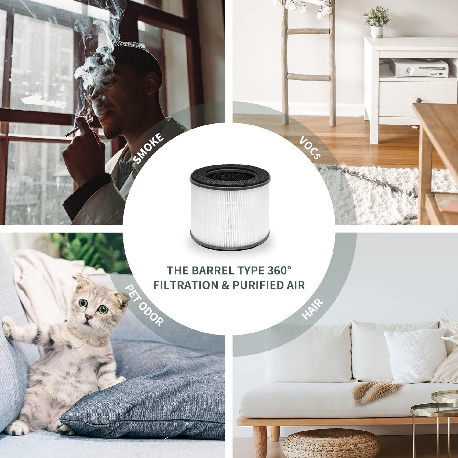 Filtro de Reemplazo UaswPART AP-T10FL para Purificador HoMedics