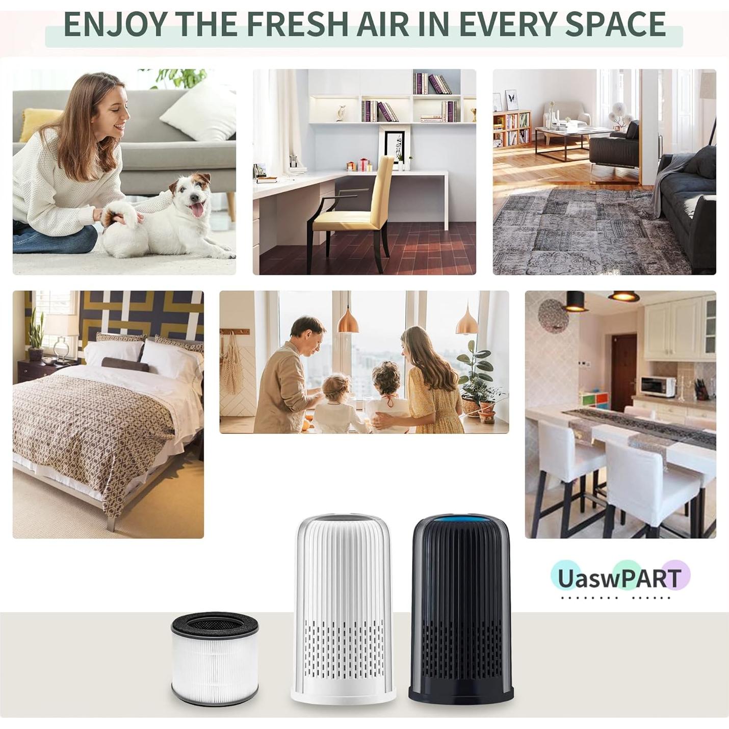 Filtro de Reemplazo UaswPART AP-T10FL para Purificador HoMedics