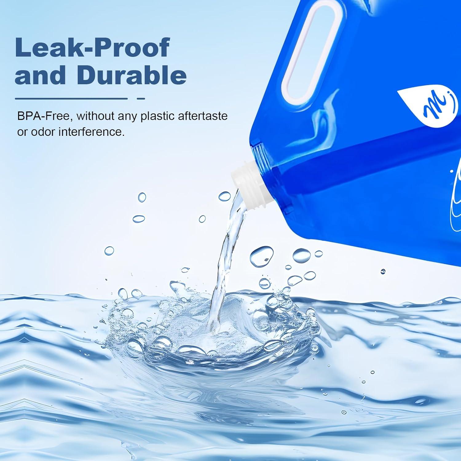 Bolsas de Agua Plegables SOCATER 4 Paquetes 4.9L BPA Libre