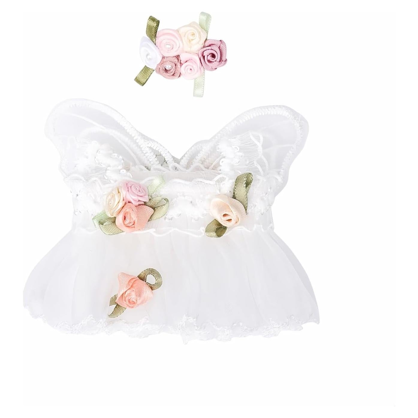 Conjunto de Ropa para Muñecas 15cm/17cm LB - Vestido Princesa Blanco
