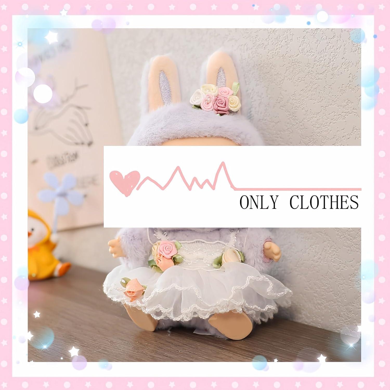 Conjunto de Ropa para Muñecas 15cm/17cm LB - Vestido Princesa Blanco