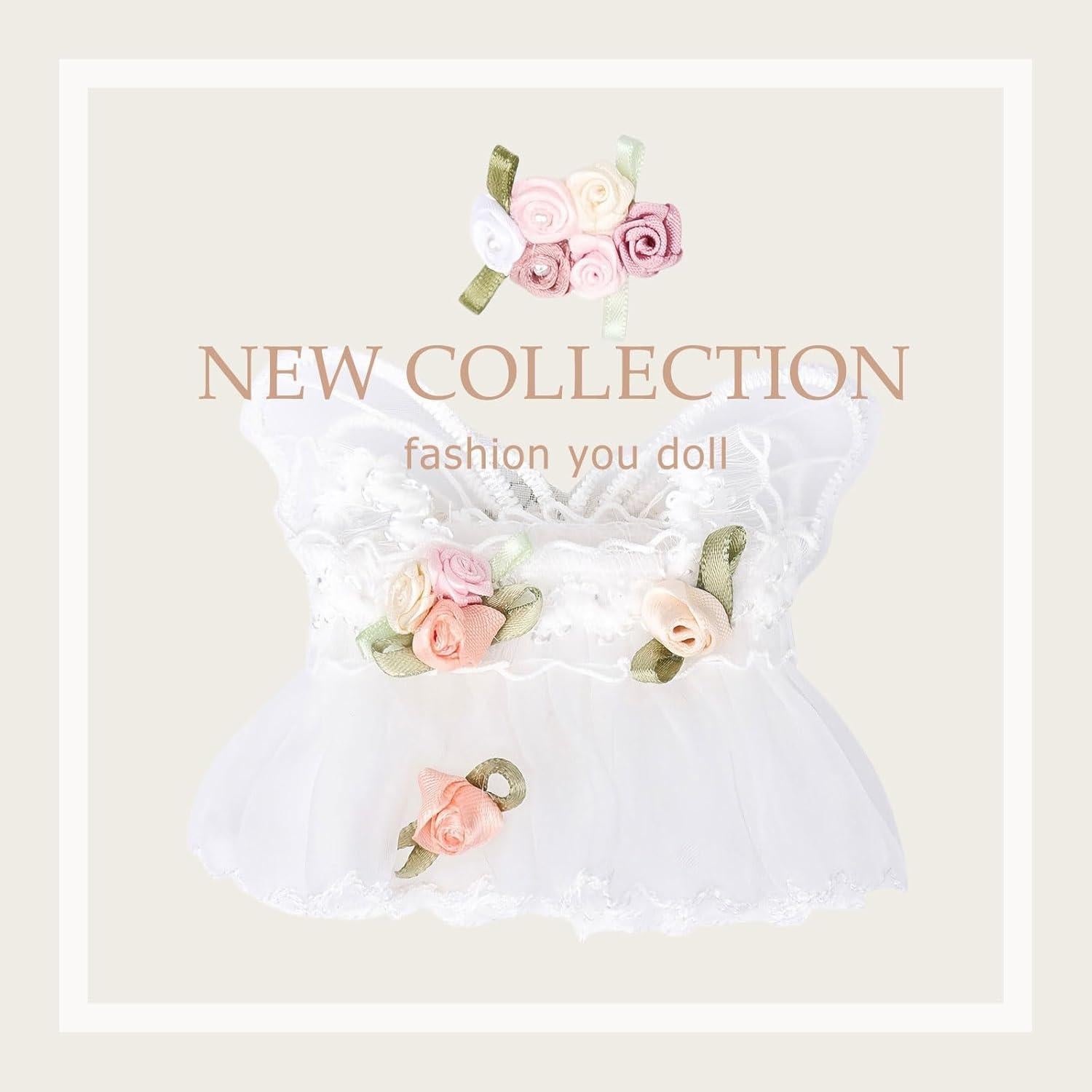 Conjunto de Ropa para Muñecas 15cm/17cm LB - Vestido Princesa Blanco