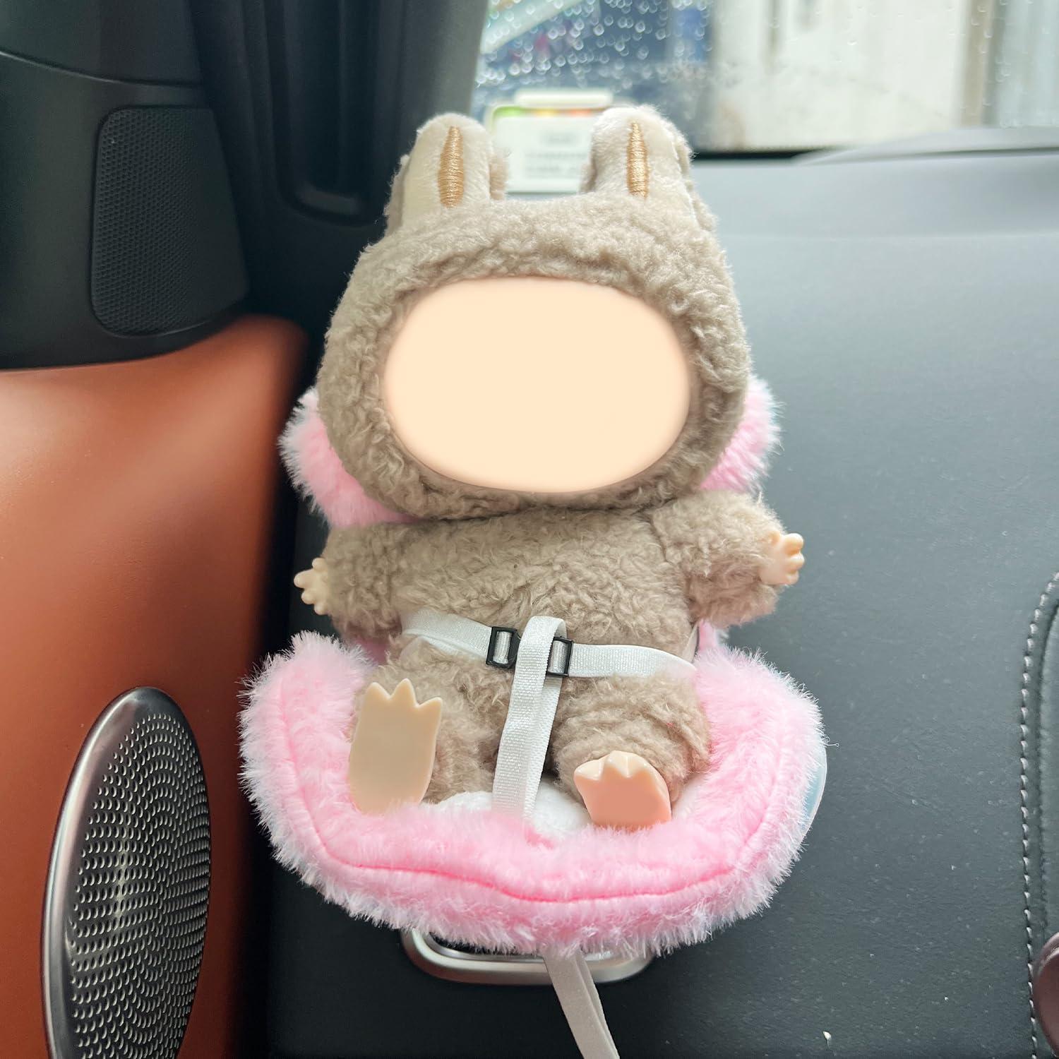 Accesorios de Muñeca TDDS9 Asiento de Coche Rosa 15-17cm