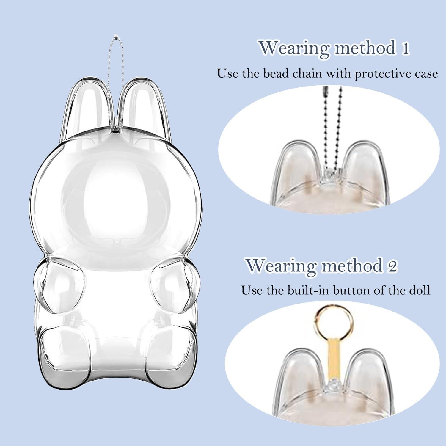 Funda Protectora para Muñeca LABUBU 15cm - Caja Exhibición PVC