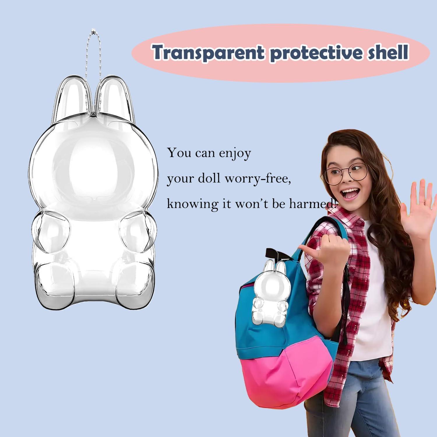 Funda Protectora para Muñeca LABUBU 15cm - Caja Exhibición PVC