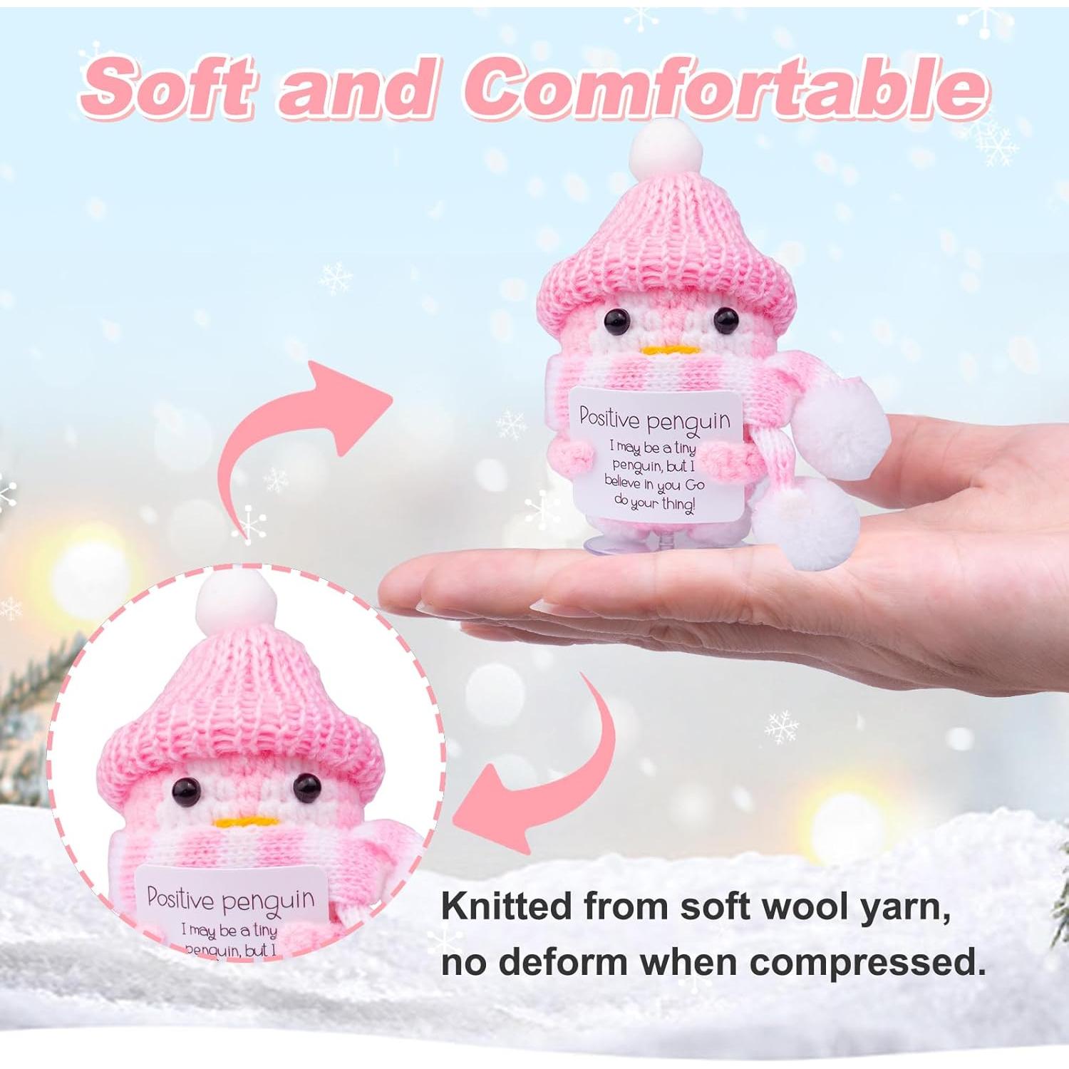 Pingüino Navideño de Crochet CoFuBcad con Mensajes Positivos