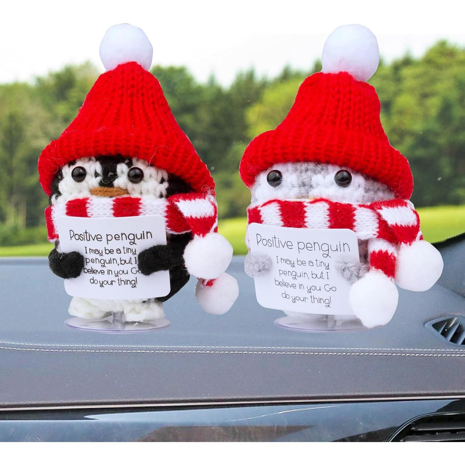 Pingüino Navideño de Crochet CoFuBcad con Mensajes Positivos