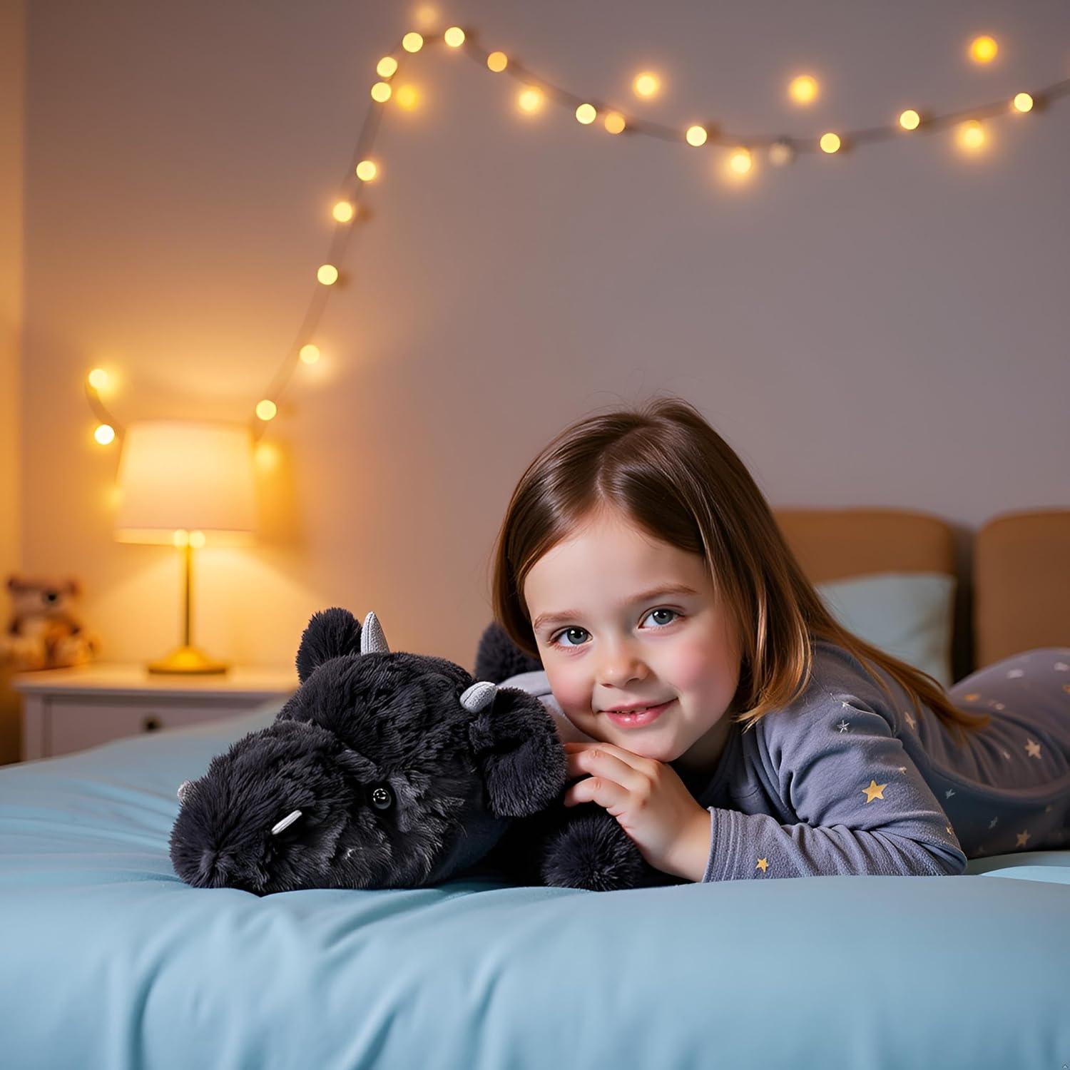 Peluche Dragón Negro Gigante 0.99 kg 49.85x27.94 cm Gisqis