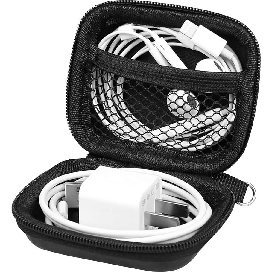 Estuche duro EVA RISETECH para auriculares - Negro - MP-01