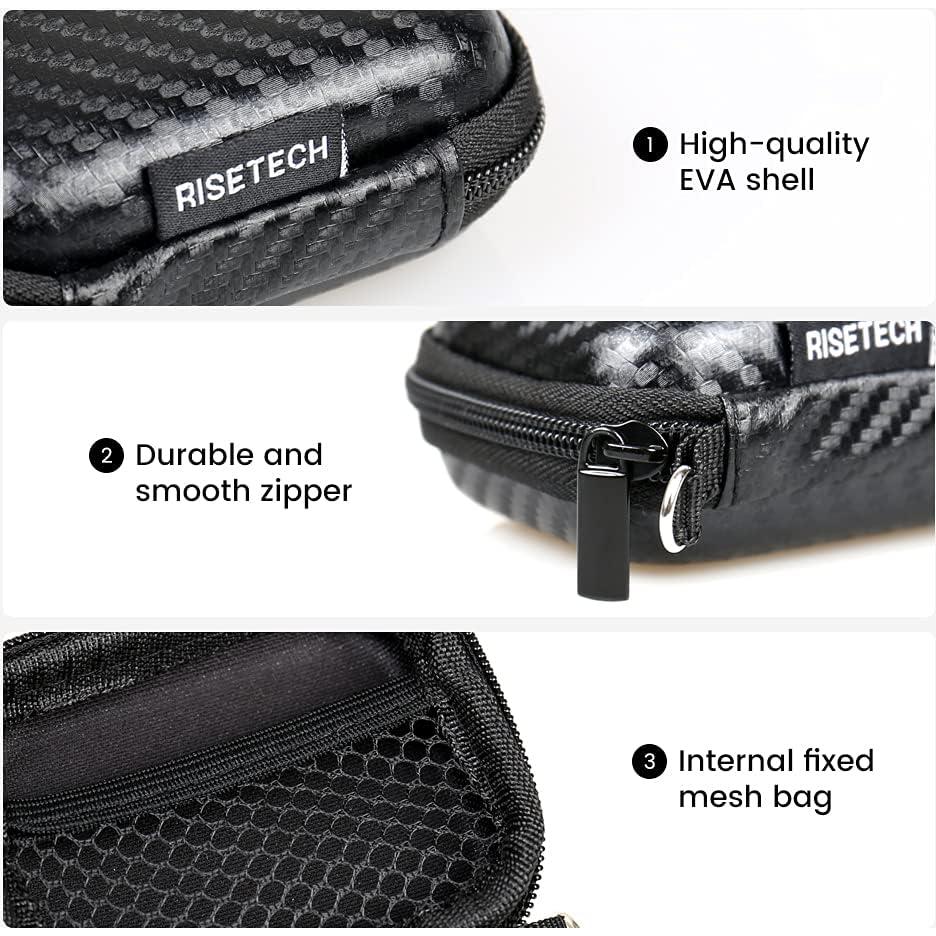 Estuche duro EVA RISETECH para auriculares - Negro - MP-01