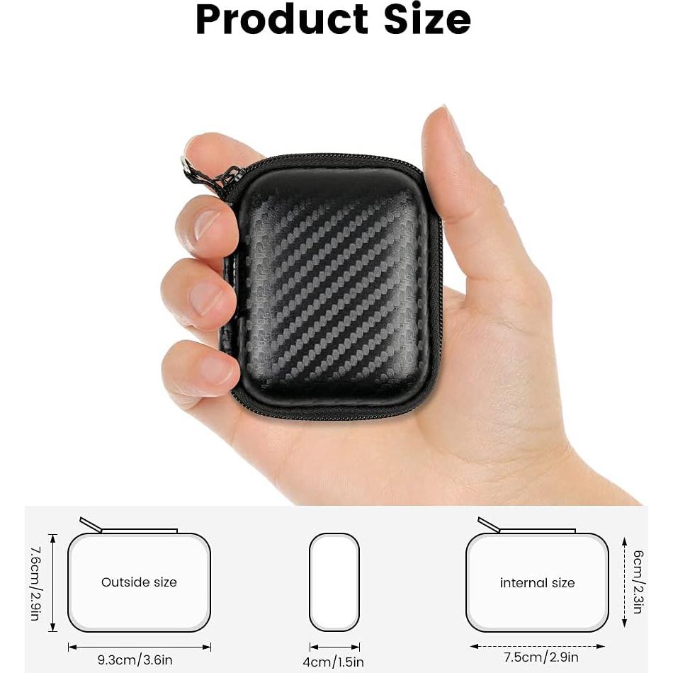 Estuche duro EVA RISETECH para auriculares - Negro - MP-01