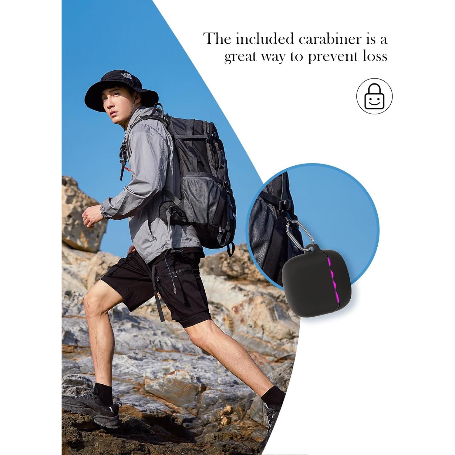 Funda de Silicona BOVUGAC para JBL Quantum Beam TWS - Negro