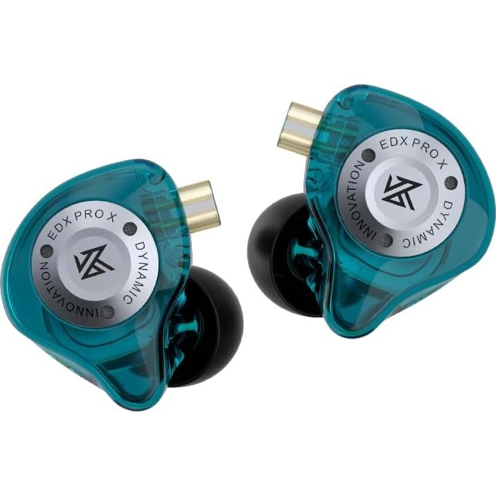 Auriculares KZ EDX Pro X HiFi con micrófono, 60g, Cian