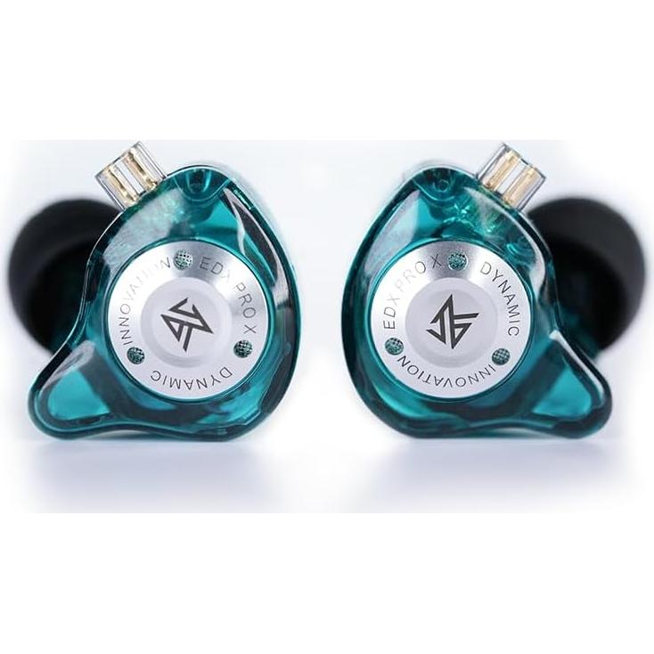 Auriculares KZ EDX Pro X HiFi con micrófono, 60g, Cian