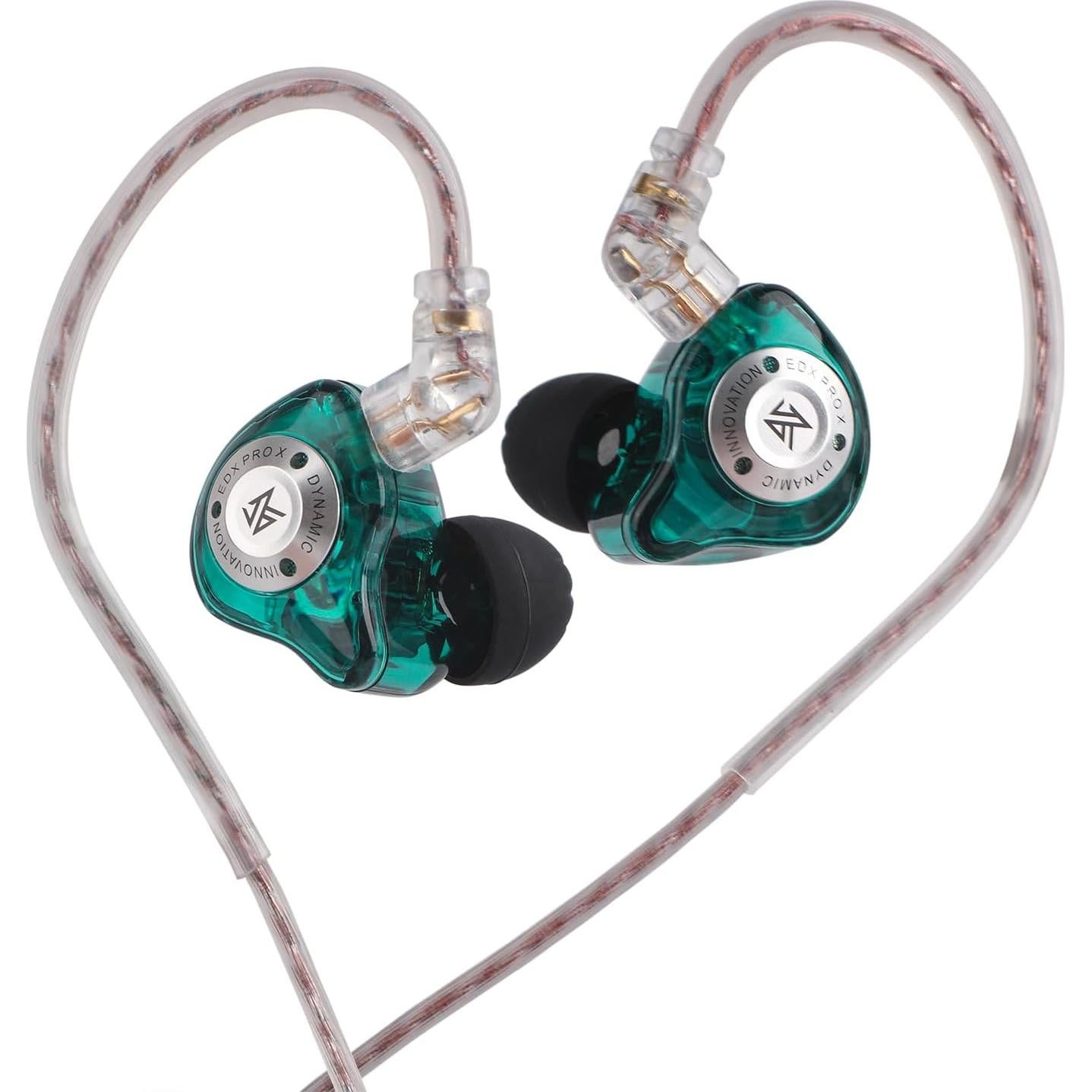 Auriculares KZ EDX Pro X HiFi con micrófono, 60g, Cian