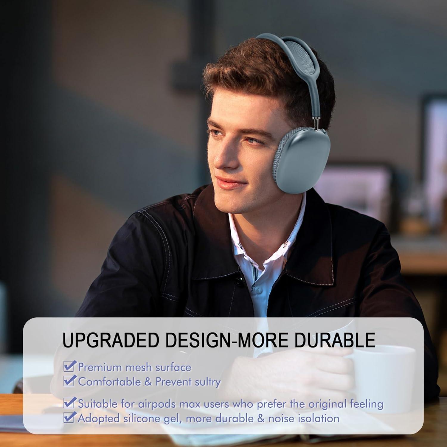 Almohadillas de Reemplazo GVOEARS para Apple AirPods Max 2024 - Malla Azul