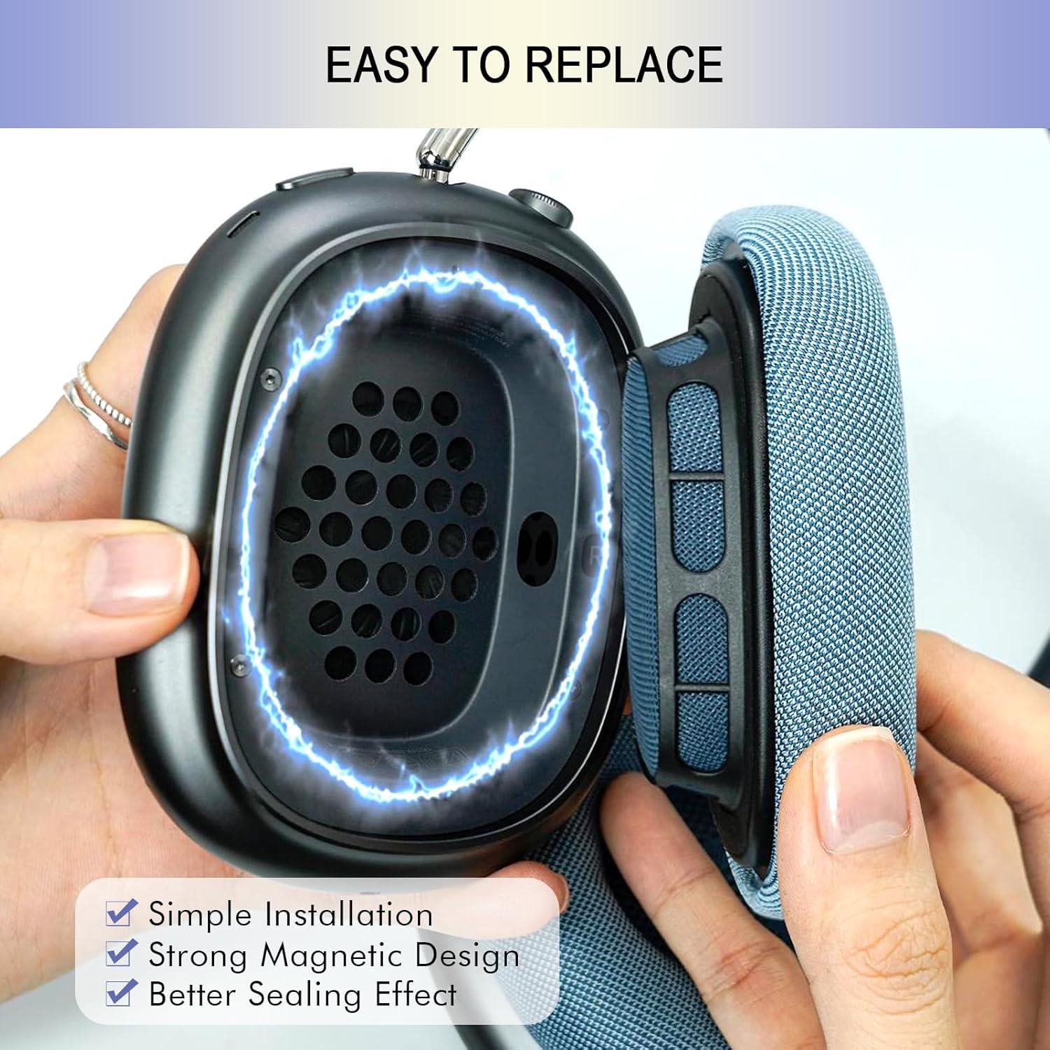 Almohadillas de Reemplazo GVOEARS para Apple AirPods Max 2024 - Malla Azul