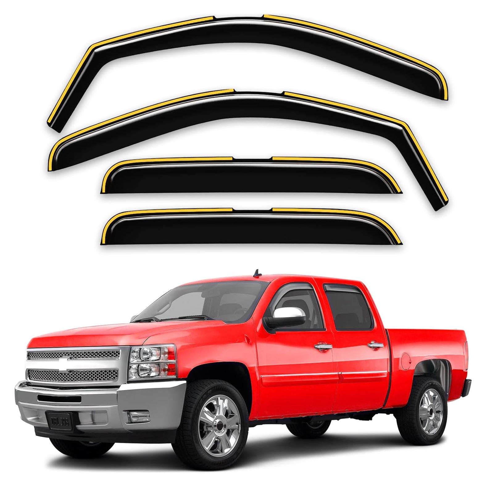 Deflectores de Lluvia Saleago para Ventanas Chevrolet Silverado 2007-2013