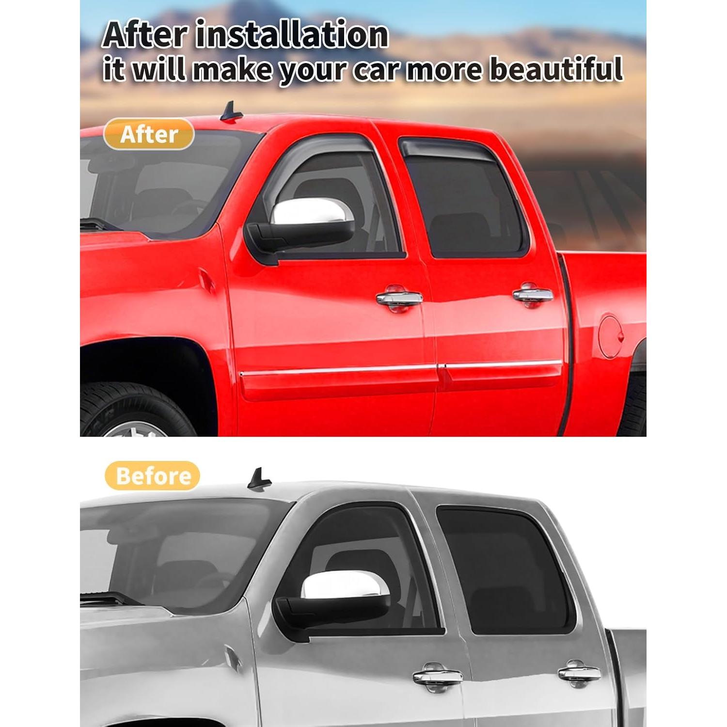 Deflectores de Lluvia Saleago para Ventanas Chevrolet Silverado 2007-2013