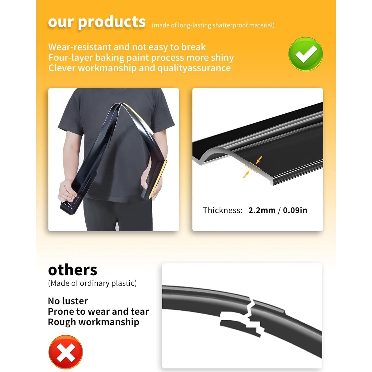 Deflectores de Lluvia Saleago para Ventanas Chevrolet Silverado 2007-2013