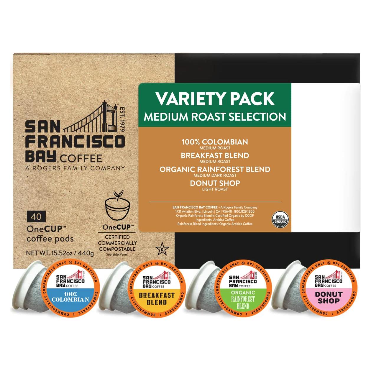 Cápsulas de Café Compostables San Francisco Bay 40 Ct Tostado Medio