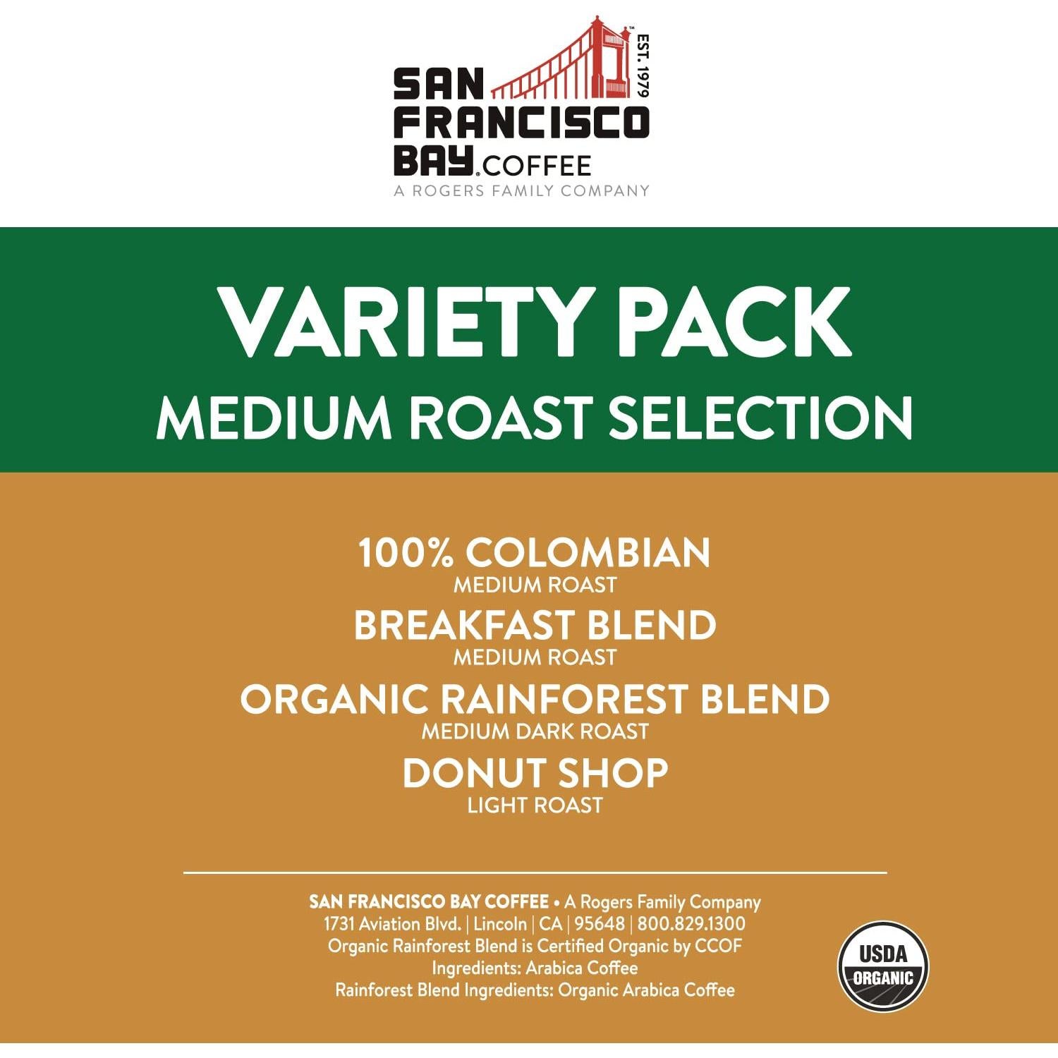 Cápsulas de Café Compostables San Francisco Bay 40 Ct Tostado Medio