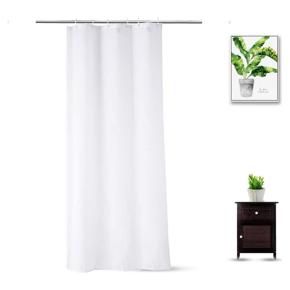 Cortina de Ducha 36x72 WellColor Blanca Repelente al Agua