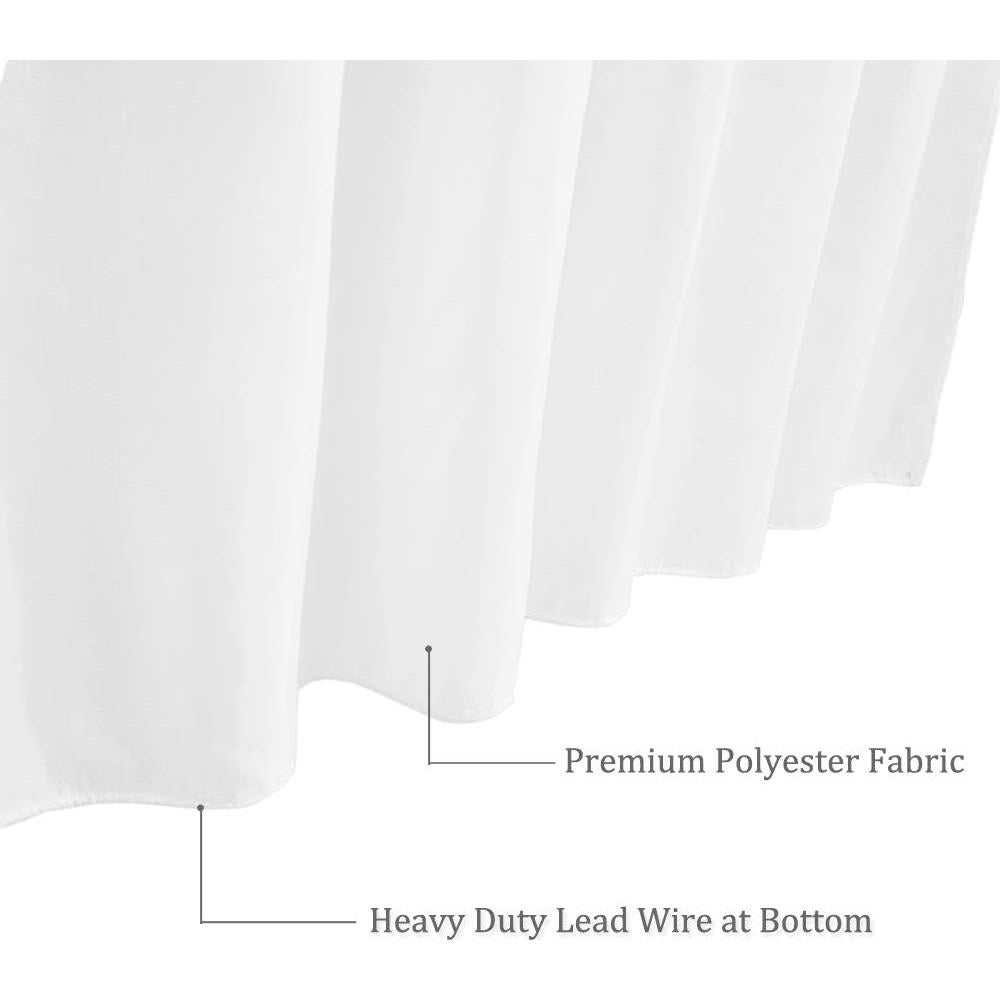 Cortina de Ducha 36x72 WellColor Blanca Repelente al Agua