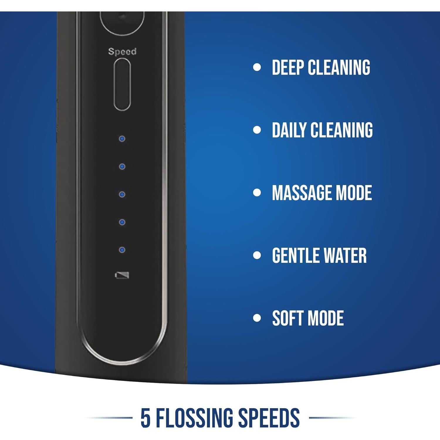 Cepillo de dientes eléctrico 2 en 1 Synergy Brands - Hilo dental y 40k vibraciones