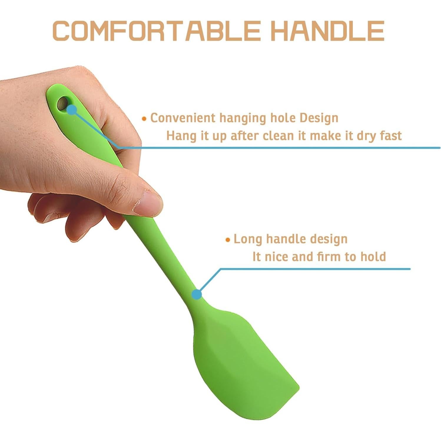 Juego de Espátulas de Silicona Hokisei 21 y 28 cm Resistentes al Calor