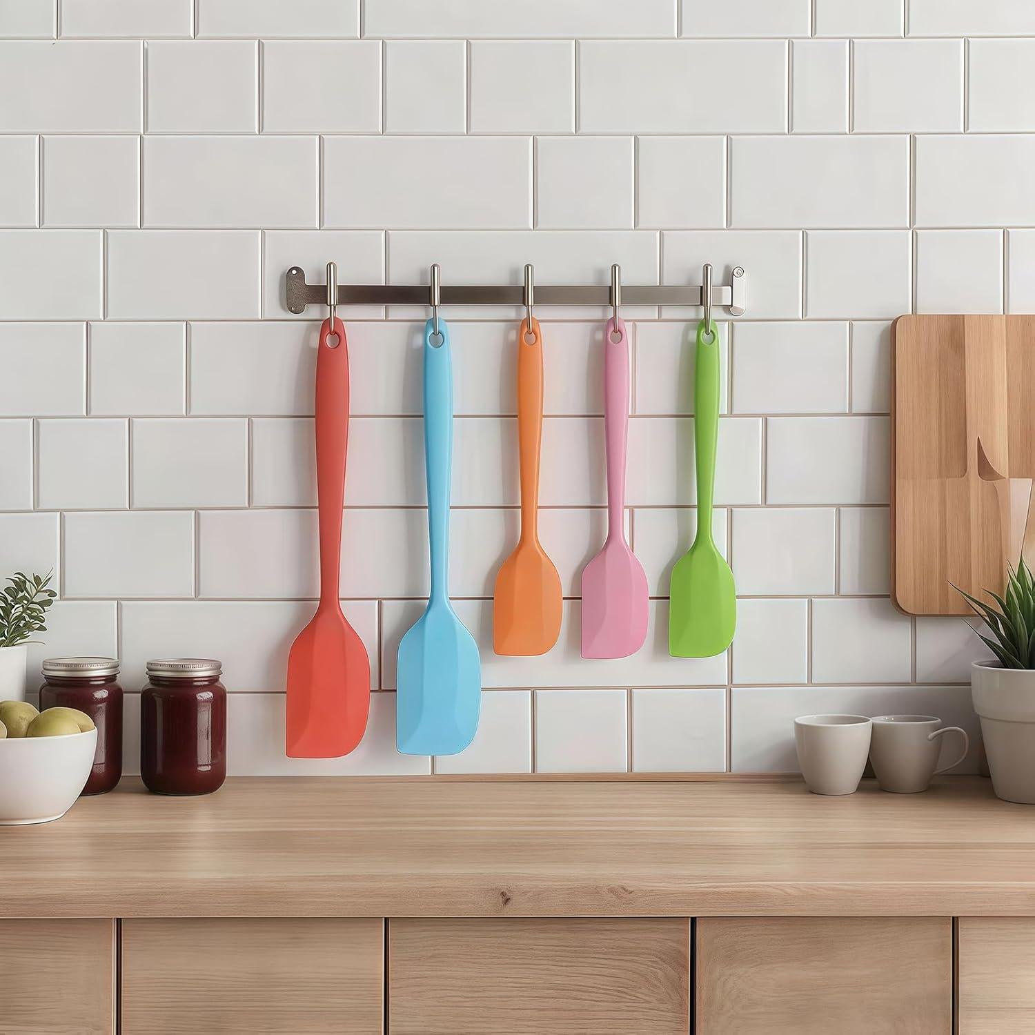 Juego de Espátulas de Silicona Hokisei 21 y 28 cm Resistentes al Calor