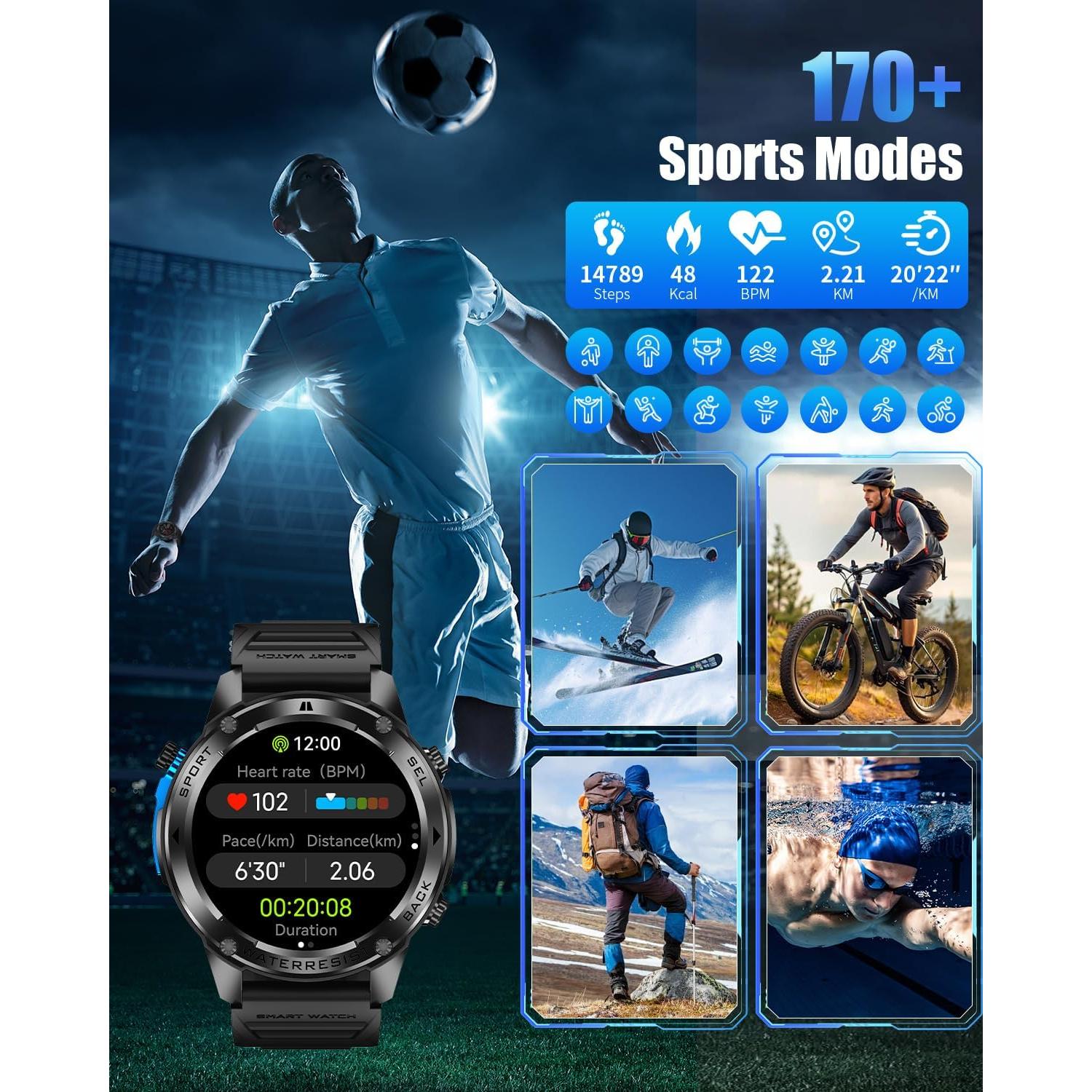 Reloj Inteligente PODOEIL DM56 con GPS y Llamadas Bluetooth
