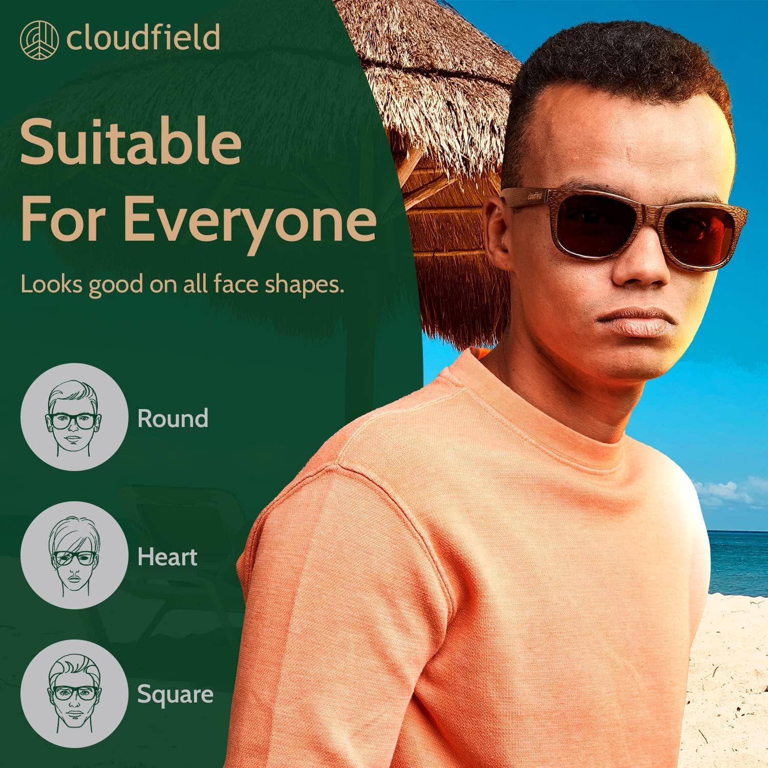 Gafas de Sol Polarizadas Cloudfield de Madera para Hombres y Mujeres