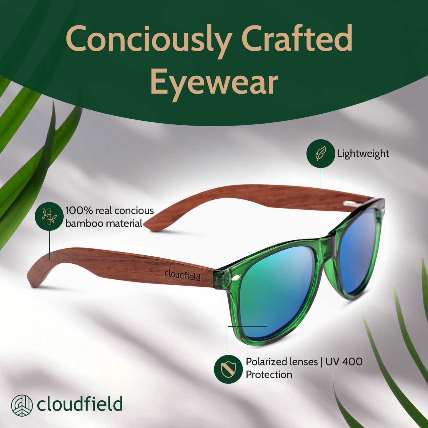 Gafas de Sol Polarizadas Cloudfield de Madera para Hombres y Mujeres